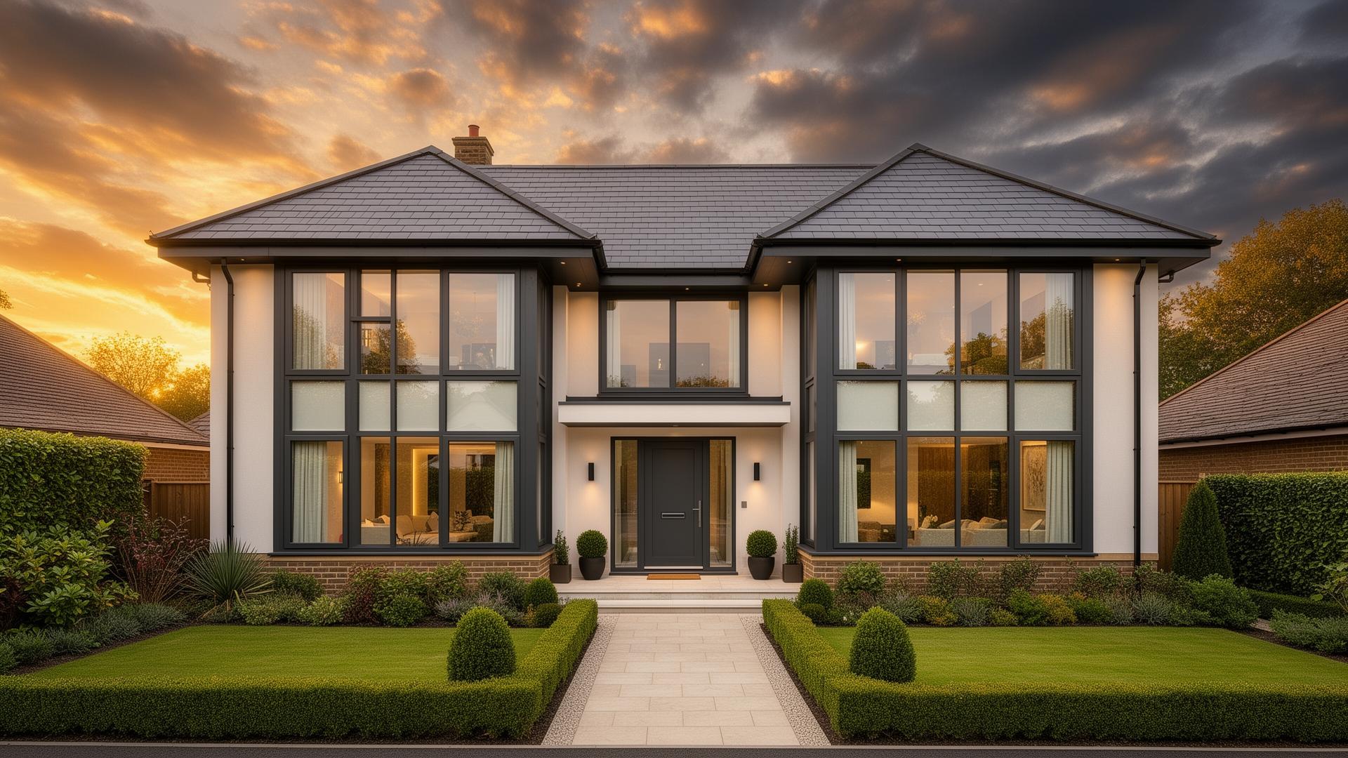 Modern UK home with new windows and doors